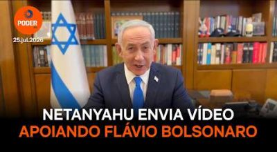 Netanyahu manifesta apoio a Flávio Bolsonaro em vídeo durante convenção do PL