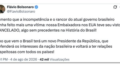 Oposição critica Lula após revogação do visto da embaixadora nos EUA