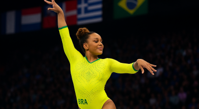 Rebeca Andrade e equipe brasileira brilham no Mundial de Ginástica em Roterdã