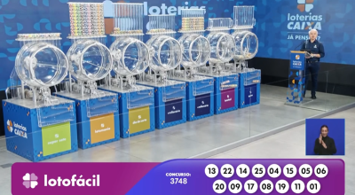 Resultados da Lotofácil: números sorteados no concurso 3748 nesta quarta-feira