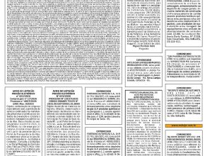 Veja os editais e comunicados essenciais da Publicação Legal desta sexta-feira 16 de outubro de 2026